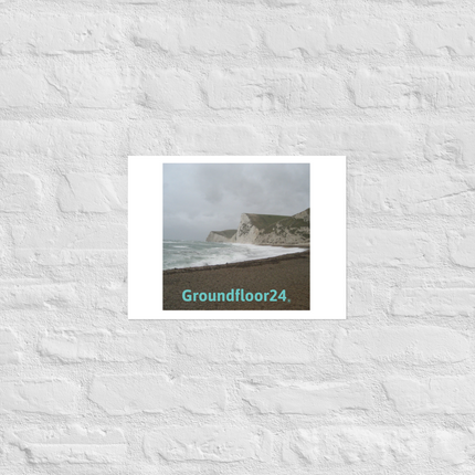 Waves and Sand Photo paper poster with Groundfloor24 without House Logo
