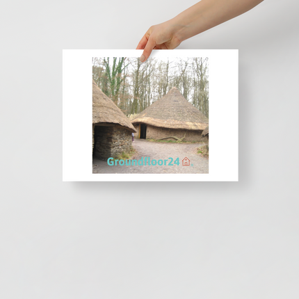 Village Charm Photo paper poster with Groundfloor24 with House Logo