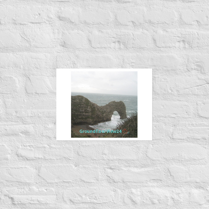 Coastal Escape Photo paper poster with groundfloorview24 with House Logo