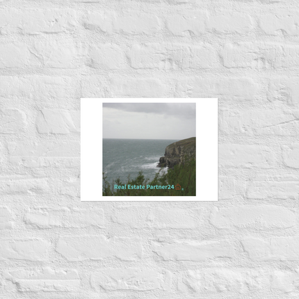 Seaside Serenity Photo paper poster with realestatepartner24 with house Logo
