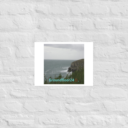 Seaside Serenity Photo paper poster with Groundfloor24 with House Logo