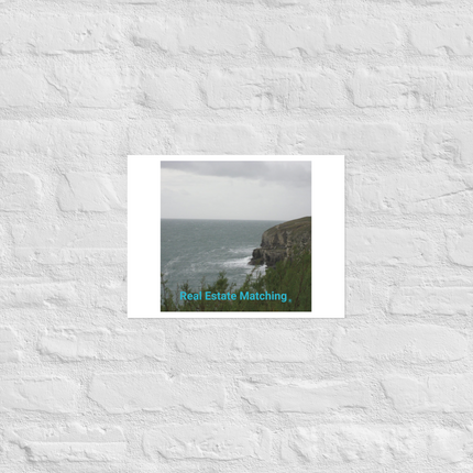 Seaside Serenity Photo paper poster with realestatematching without key Logo