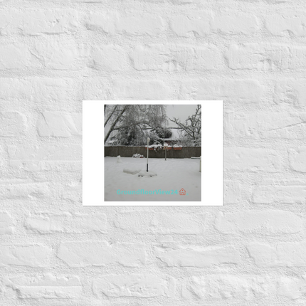 Winter Wonderland Photo paper poster with groundfloorview24 with House Logo