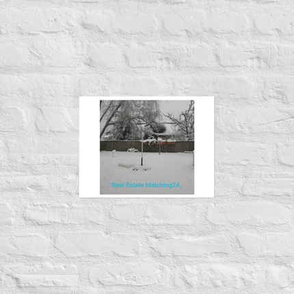 Winter Wonderland Photo paper poster with realestatematching24 without key Logo