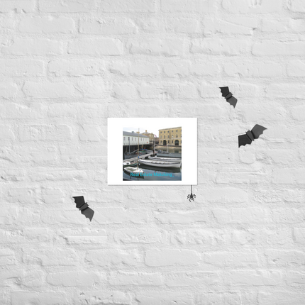 Boat on Water Photo paper poster with realestatematching without key Logo