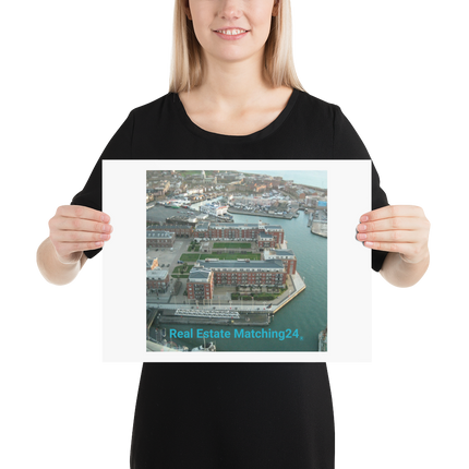 Nice City Photo paper poster with realestatematching24 without key Logo