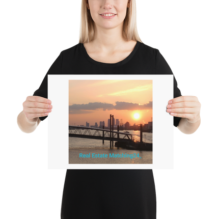 Evening Glow Photo paper poster with realestatematching24 without key Logo