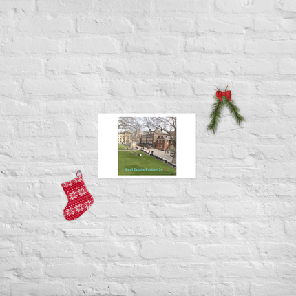 Beautiful Park Photo paper poster with realestatepartner24 with house Logo