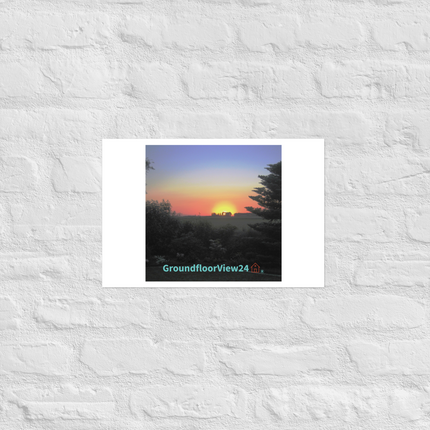 Beautiful Sunset Sinari Photo paper poster with groundfloorview24 with House Logo