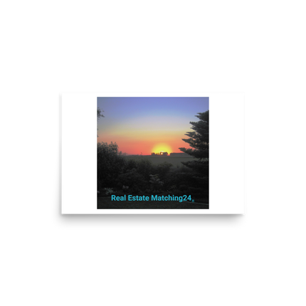 Beautiful Sunset Sinari Photo paper poster with realestatematching24 without key Logo