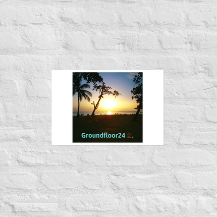 Beautiful Sea View Photo paper poster with Groundfloor24 without House Logo