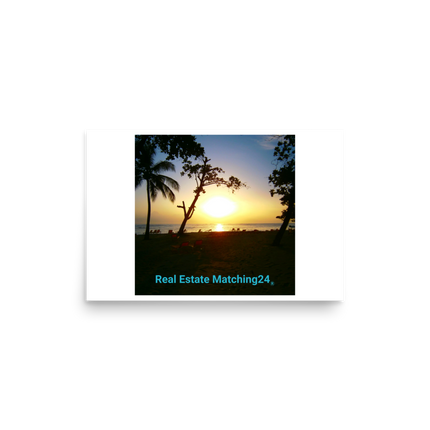 Beautiful Sea View Photo paper poster with realestatematching24 without key Logo
