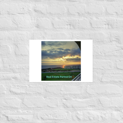 Natural View Photo paper poster with realestatepartner24 with house Logo