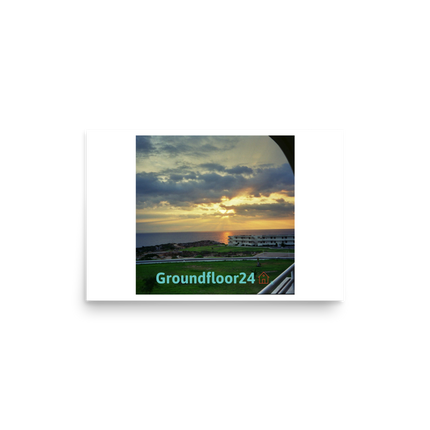 Natural View Photo paper poster with Groundfloor24 with House Logo