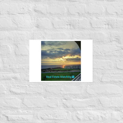 Natural View Photo paper poster with realestatematching with key Logo