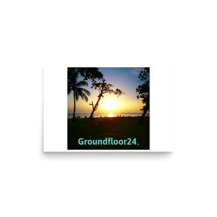 Beautiful Sea View Photo paper poster with Groundfloor24 without House Logo