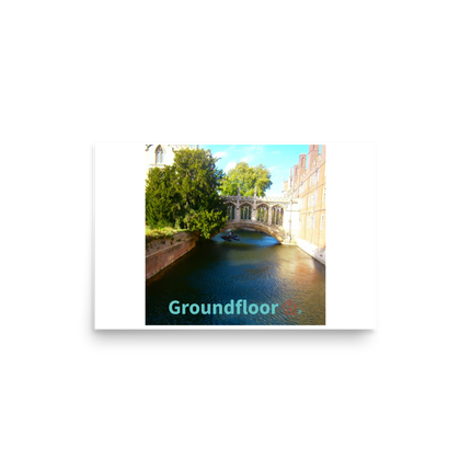 Beautiful Canel Photo paper poster with Groundfloor with House Logo