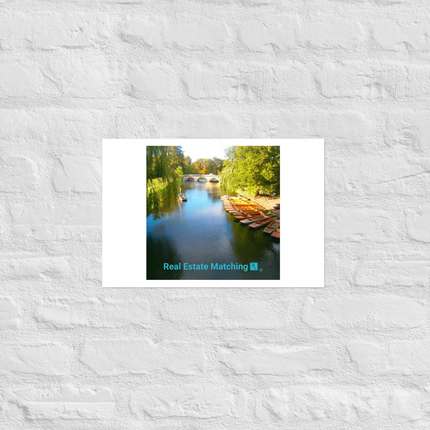 Beautiful Nature Photo paper poster with realestatematching with key Logo