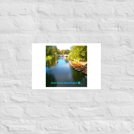 Beautiful Nature Photo paper poster with realestatematching24 with key Logo