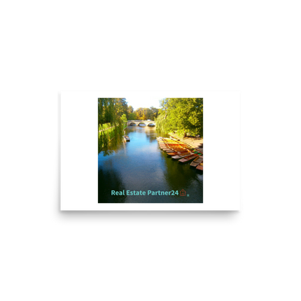 Beautiful Nature Photo paper poster with realestatepartner24 with house Logo