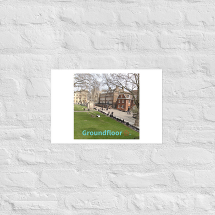 Beautiful Park Photo paper poster with Groundfloor with House Logo