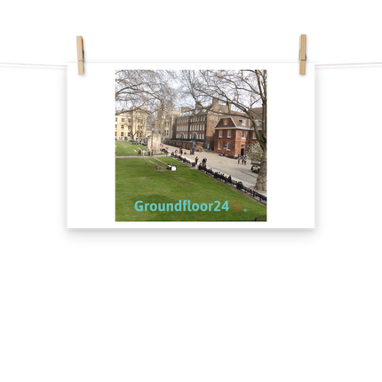 Beautiful Park Photo paper poster with Groundfloor24 with House Logo