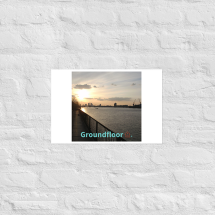Awesome River View Photo paper poster with Groundfloor with House Logo