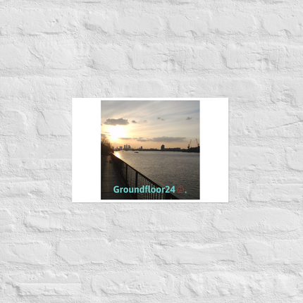 Awesome River View Photo paper poster with Groundfloor24 with House Logo