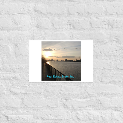 Awesome River View Photo paper poster with realestatematching without key Logo