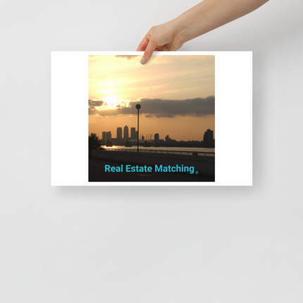 Majestic Sunset Photo paper poster with realestatematching without key Logo