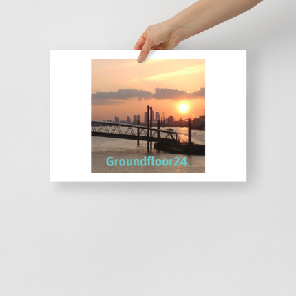 Evening Glow Photo paper poster with Groundfloor24 without House Logo