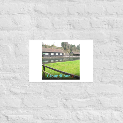 Lakeside Serenity Photo paper poster with Groundfloor with House Logo