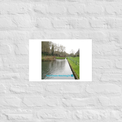 Lakeside Beauty Photo paper poster with realestatematching24 with key Logo
