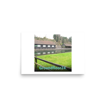 Lakeside Serenity Photo paper poster with Groundfloor24 without House Logo