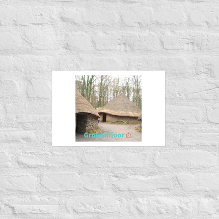 Village Charm Photo paper poster with Groundfloor with House Logo
