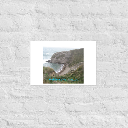 Sea & Hills Photo paper poster with realestatematching24 without key Logo
