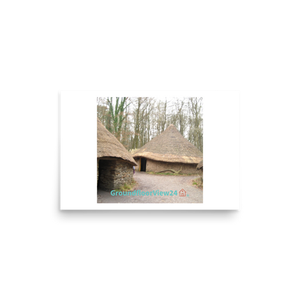 Village Charm Photo paper poster with groundfloorview24 with House Logo