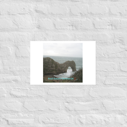 Coastal Escape Photo paper poster with realestatepartner24 with house Logo