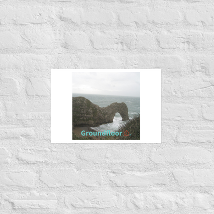 Coastal Escape Photo paper poster with Groundfloor with House Logo