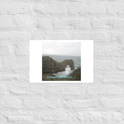 Coastal Escape Photo paper poster with groundfloorview24 with House Logo