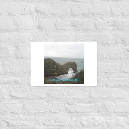 Coastal Escape Photo paper poster with realestatematching24 with key Logo