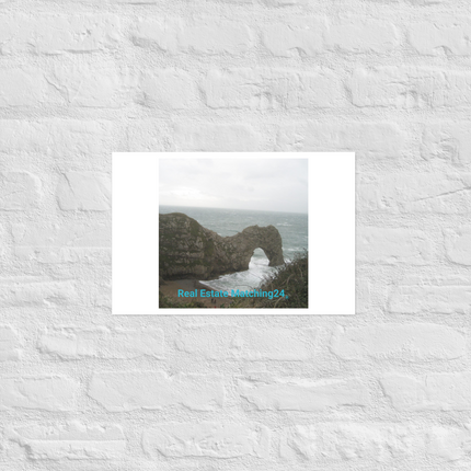 Coastal Escape Photo paper poster with realestatematching24 without key Logo