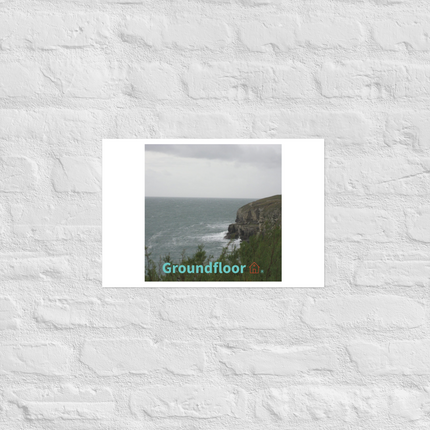 Seaside Serenity Photo paper poster with Groundfloor with House Logo