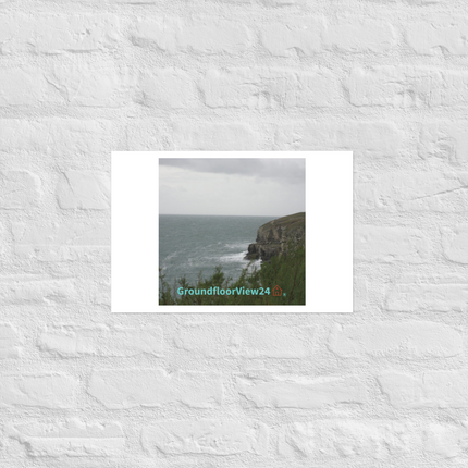 Seaside Serenity Photo paper poster with groundfloorview24 with House Logo