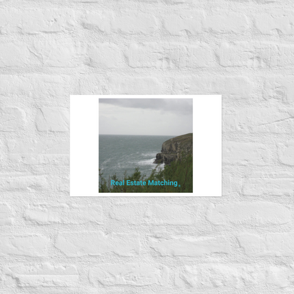 Seaside Serenity Photo paper poster with realestatematching without key Logo