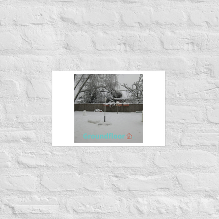 Winter Wonderland Photo paper poster with Groundfloor with House Logo