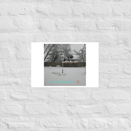 Winter Wonderland Photo paper poster with groundfloorview24 with House Logo