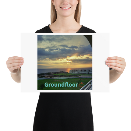 Natural View Photo paper poster with Groundfloor with House Logo