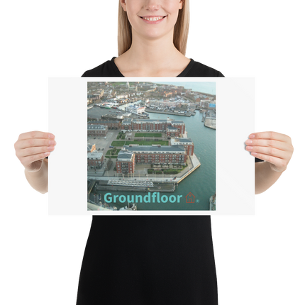 Nice City Photo paper poster with Groundfloor with House Logo
