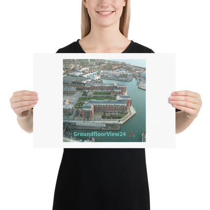 Nice City Photo paper poster with groundfloorview24 with House Logo
